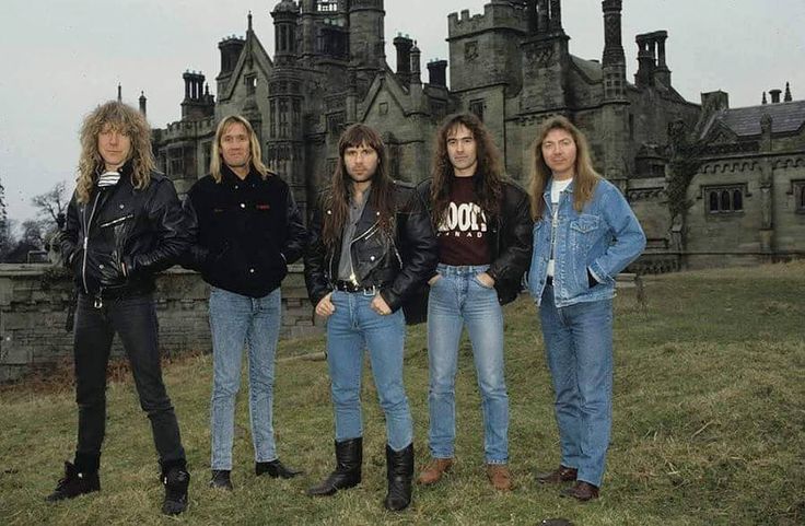 Iron Maiden outside of Margam Castle