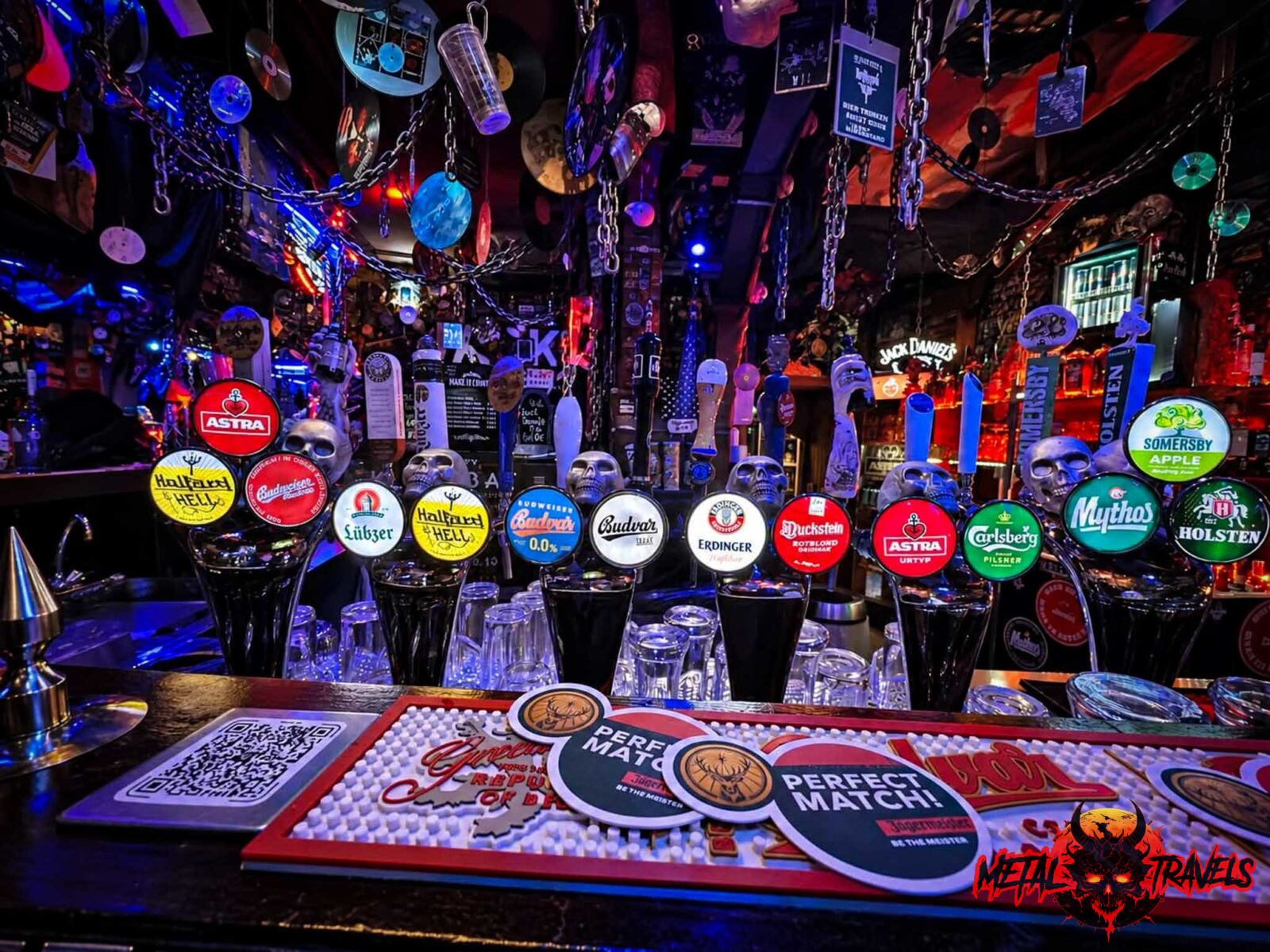 Beer on tap at Rockcafé Halford